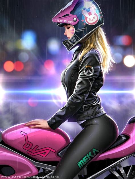 pin by john farnum on art anime art girl motorcycle girl digital