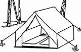 Tent Coloring Camping Drawing Pages Clip Template Getdrawings Sketch Wecoloringpage sketch template