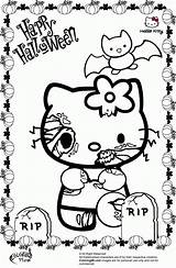 Coloring Halloween Pages Kitty Hello Zombie Printable Mario Print Scary Duty Call Color Disney Zombies Cute Sheet Kids Getcolorings Pokemon sketch template