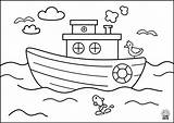 Transport Coloring Pages Kids Navigation Post Coloringpage Ship1 sketch template