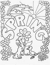 Spring Coloring Kids Sheets Pages sketch template