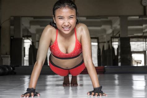 beautiful asian woman doing floor exercise stock image image of fitness leisure 18106271