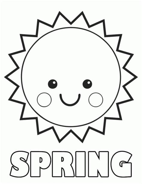 spring preschool coloring page  images spring coloring