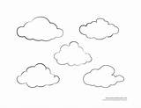Clouds Cloud Coloring Templates Pages Cirrus Kids Preschool Weather Drawing Template Printables Children Craft Rain Sheet Amazing Sketch Popular sketch template
