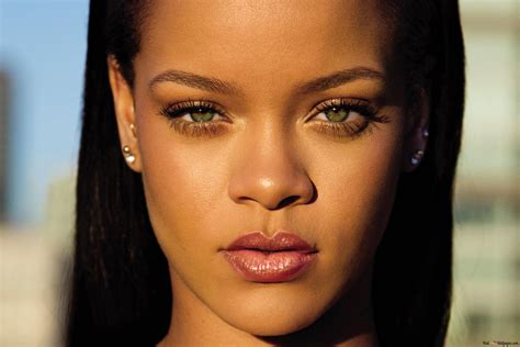 Rihanna Face Close Up Barbadian Singer 4k Wallpaper Download