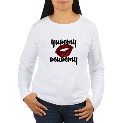 yummy mummy women s long sleeve t shirt by love sex intelligence