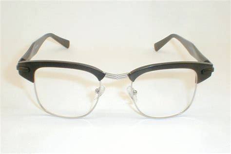 mens vintage black eyeglasses richter combo 1950s 60s