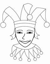 Jester Coloring Pages Face Circus Printable Template Drawing Categories Supercoloring Public sketch template