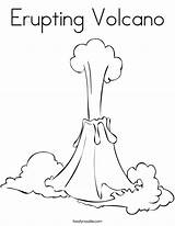 Volcano Coloring Erupting Eruption Pages Island Volcanoes Worksheet Cartoon Template Print Kindergarten Noodle Twisty Drawings Change Twistynoodle 26kb Book Style sketch template
