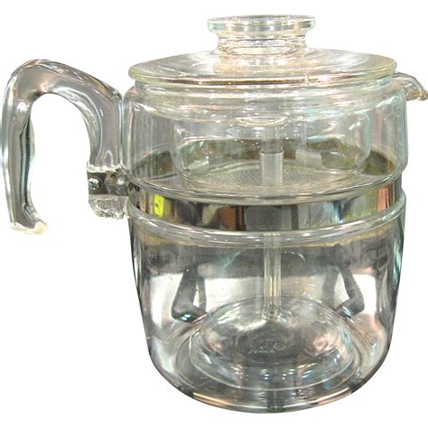 vintage pyrex glass coffee pot  cup sold  ruby lane