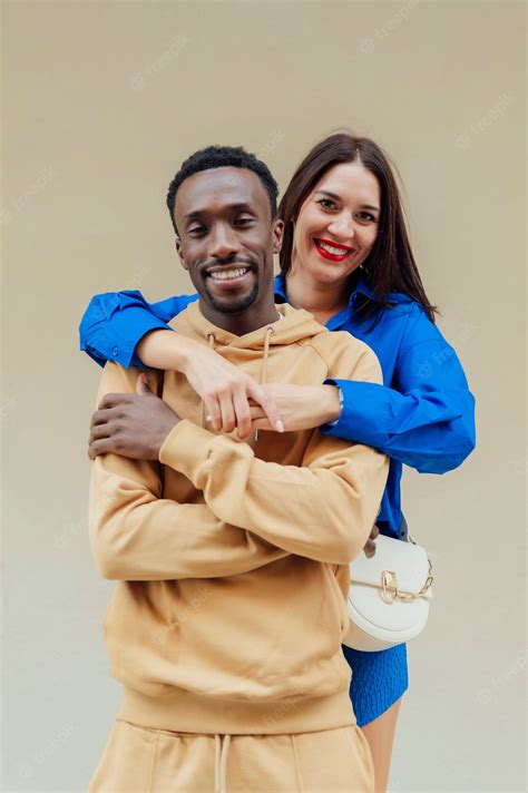 Premium Photo Portrait Of A Happy Interracial Couple In Casual