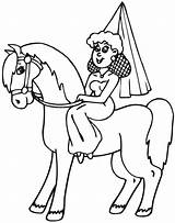 Horse Coloring Princess Pages Horses Riding Printable Clipart Colouring Princesses Printactivities Kids Print Beautiful Printables 2010 Appear Printed Navigation Only sketch template