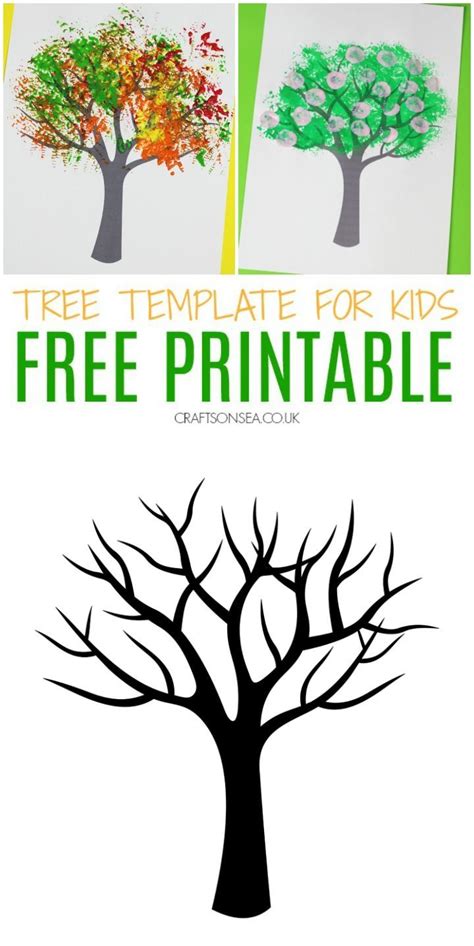 tree template printable  tree templates seasons activities