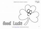 Luck Good Coloring Face Shamrock St Pages Patrick Patricks sketch template