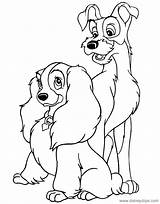 Tramp Lady Coloring Pages Disney Printable Disneyclips Albanysinsanity Puppy Print sketch template