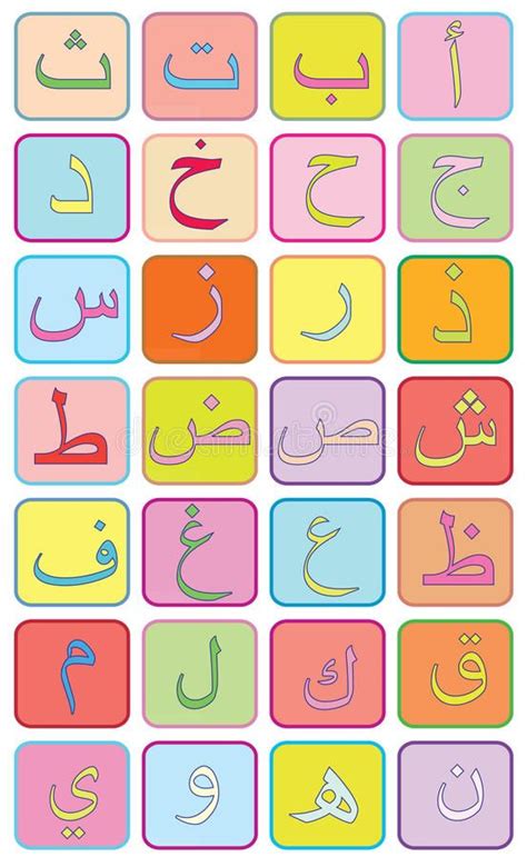 arabic letters stock illustration illustration  learning