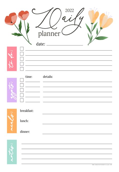 printable planners   daily weekly monthly