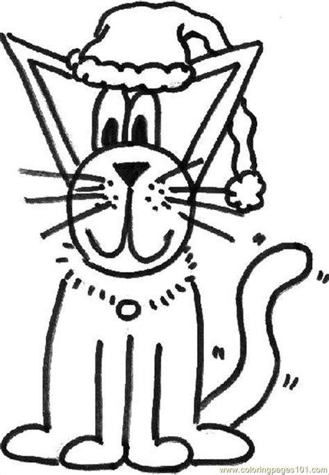 christmas cat coloring pages   christmas cat coloring