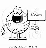 Venus Planet Clipart Holding Sign Cartoon Coloring Cory Thoman Vector Outlined Illustration Royalty Waving 2021 sketch template