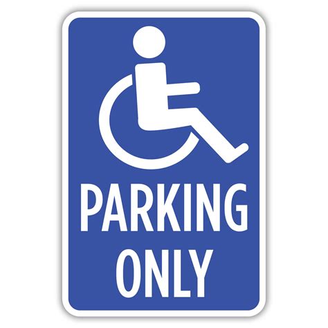 handicap parking sign printable