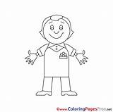 Man Printable Kids Colouring Coloring Sheet Title sketch template