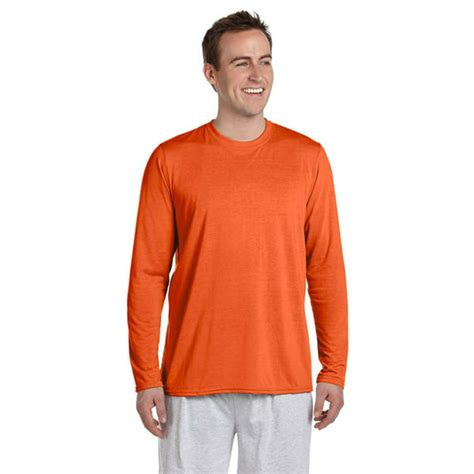 gildan  gildan adult performance  oz long sleeve  shirt orange xl walmartcom