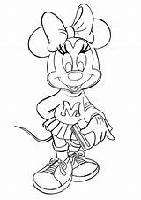 Coloring Pages Mouse Minnie Printable Disney Kids sketch template