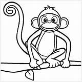 Coloring Monkeys Monkey Justcolor sketch template
