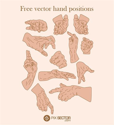 hand positions vector pixsector
