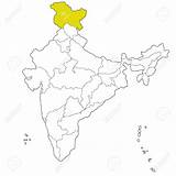 India Map Vector Outline Punjab Maps Delhi Drawing Coloring Kashmir Stock Illustration State Clipart Vectors Printable States Nagaland Borders Telangana sketch template