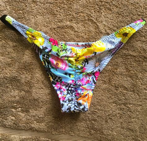 string bikini cheeky bottoms designer bikini colorful one etsy