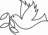 Bird Dove Drawing Simple Birds Flying Outline Drawings Easy Cartoon Clipart Line Pages Draw Turtle Sketches Holy Colouring Kids Color sketch template