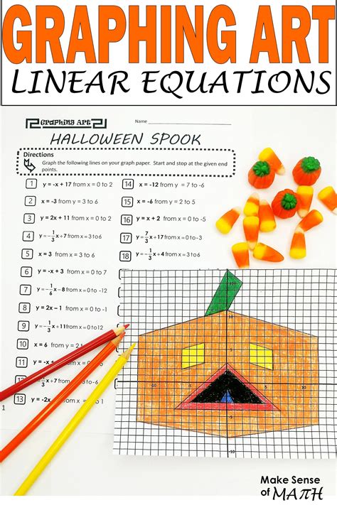 halloween math activity graphing linear equations activity