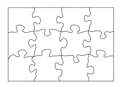 puzzle piece template blank puzzle pieces templates printable