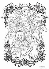 Coloring Fairies Pages Disney Pixie Hollow Library Clipart sketch template