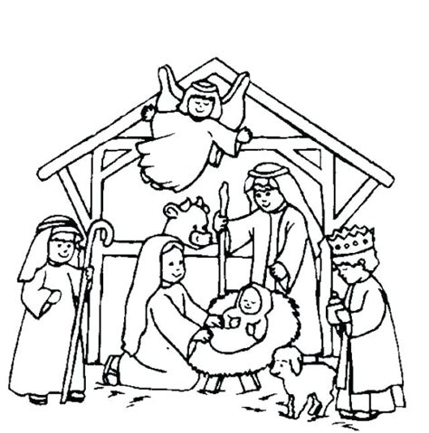 nativity story coloring pages  getcoloringscom  printable