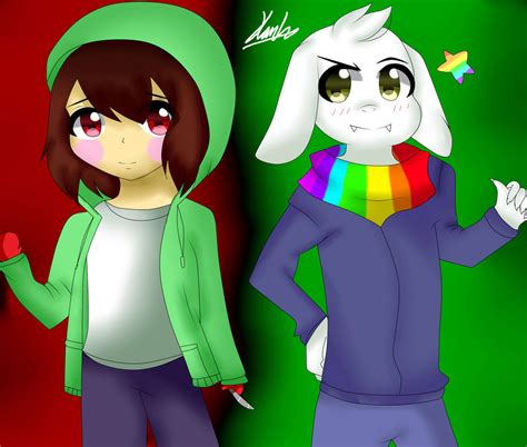 Storyshift Chara And Asriel By Crystalkazeame19 On