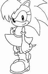 Sonic Sonia Style Coloring Deviantart Hedgehog Amy sketch template