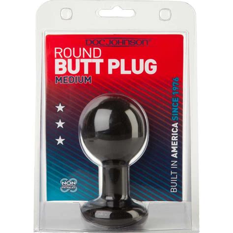Doc Johnson Classic Round Butt Plug 4 25 Black