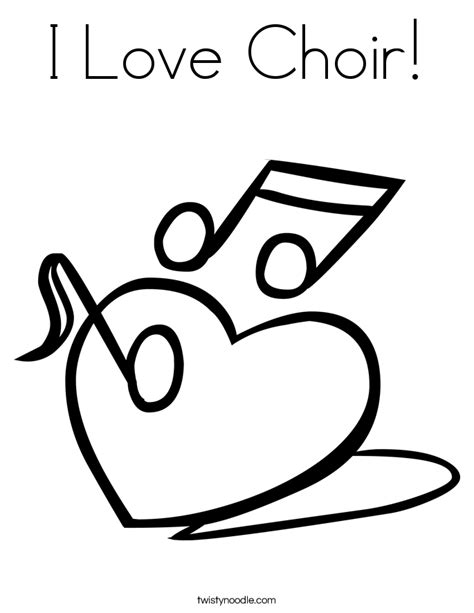 love choir coloring page twisty noodle