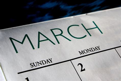 march calendar picture  photograph  public domain