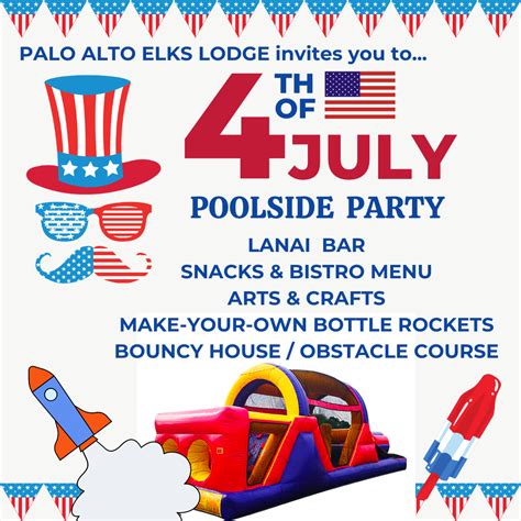 4th of july poolside party palo alto elks lodge