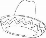 Hat Mexican Sombrero Coloring Printable Template Fiesta Leehansen Pages Crafts sketch template
