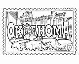 Oklahoma Coloring State Stamp Pages States Printables History Kids Printable Sheet Usa Musical Logo Sheets Stamps Ok Study Social United sketch template