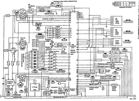 nissan skyline gt  eccs wiring diagram engine control system ecu nissan skyline gt