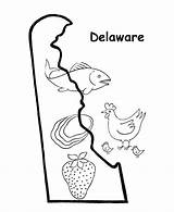 Delaware Coloring Flag State Getdrawings Getcolorings sketch template