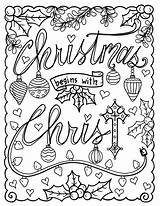Coloring Christmas Christian Pages Printable Adult Scripture Color Nativity Book Religious Sheets Jesus Christ Merry Etsy Holiday Born Bible Print sketch template