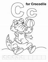 Crocodile Coloring Handwriting Practice Worksheets Pages Az Letter Writing Kids Worksheeto sketch template