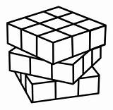 Cube Rubiks Drawing Coloring Getdrawings sketch template