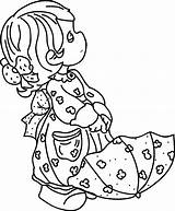 Coloring Pages Precious Moments Little Girl Drawing Line Coloring4free Girls Umbrella Printable Related Adults Wecoloringpage Categories sketch template